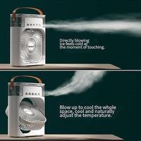 4-in-1 Portable Air Cooler Fan – Mist Spray | Humidifier | USB Fan | Mini AC for Home & Office